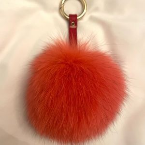 Real Mink Pink Fur Keychain